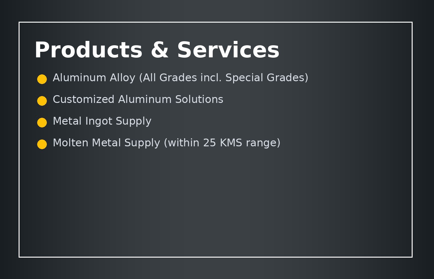 Products SR Metals